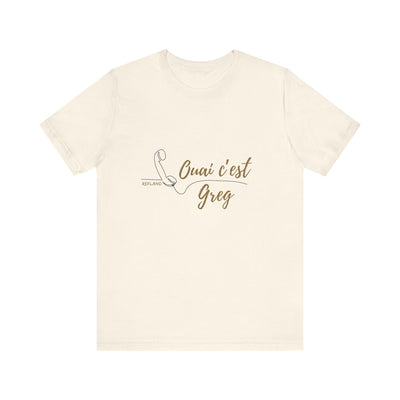T-shirt "Ouai c Greg" texte beige