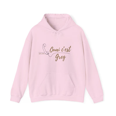 Hoodie "Ouais c’est Greg" - Texte Beige