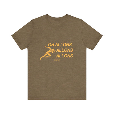 T-shirt -"Oh allons allons" ecrit orange
