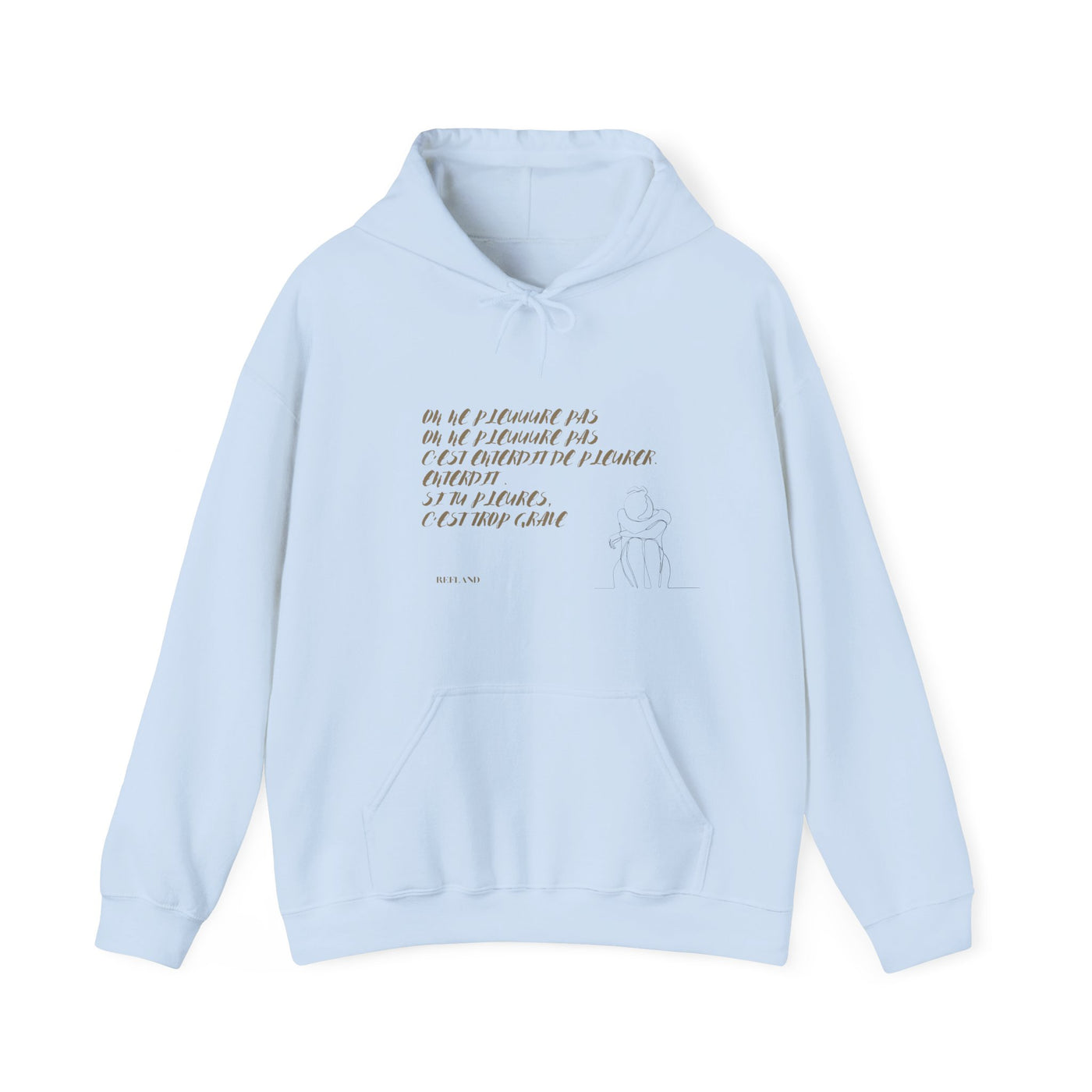 Hoodie "On ne pleure pas" - Écrit en Beige