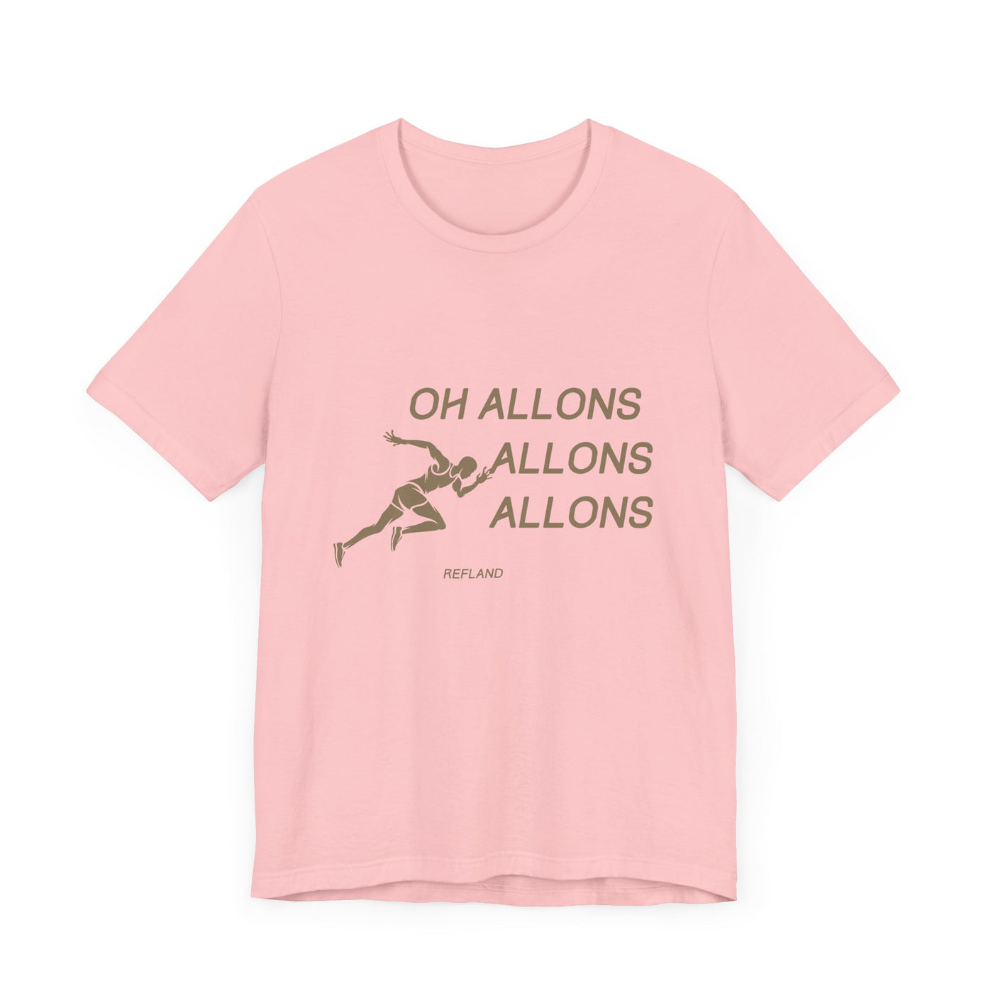 T-shirt "Oh Allons Allons" ecrit beige