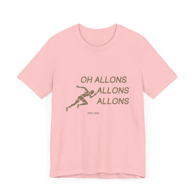 T-shirt "Oh Allons Allons" ecrit beige