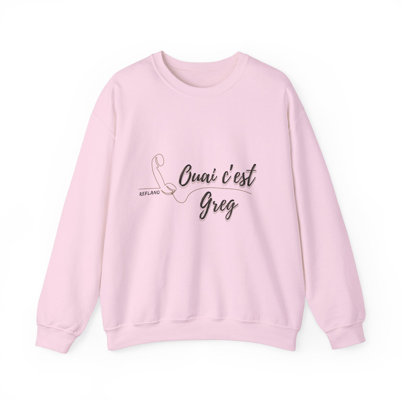 Sweatshirt 'Ouai c Greg" texte Noir