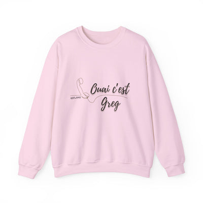 Sweatshirt 'Ouai c Greg" texte Noir