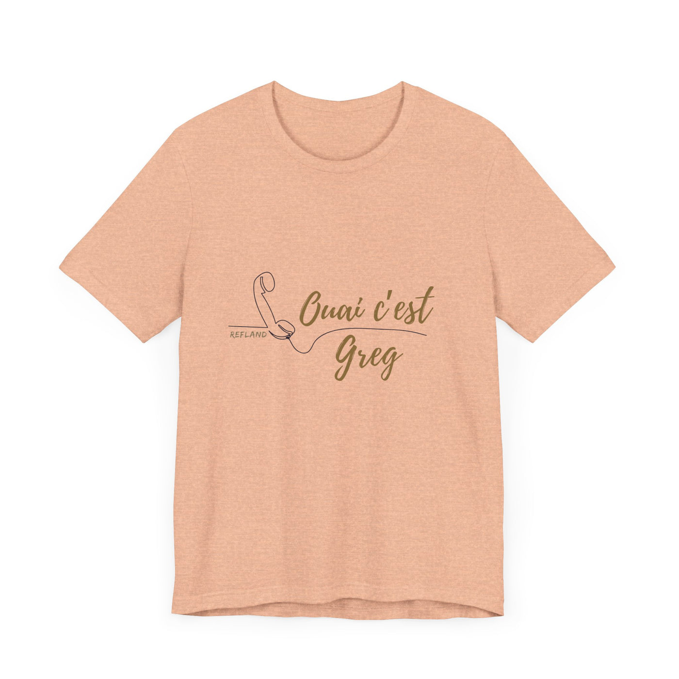 T-shirt "Ouai c Greg" texte beige