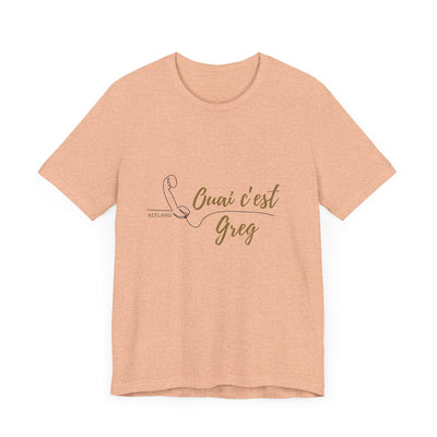 T-shirt "Ouai c Greg" texte beige