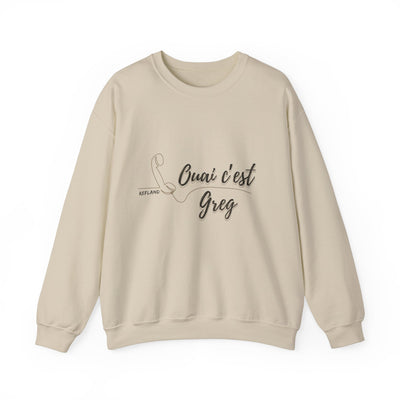 Sweatshirt 'Ouai c Greg" texte Noir