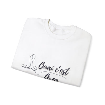 Sweatshirt "Ouai c Greg" texte bleu