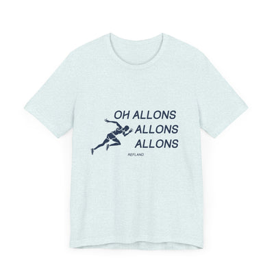 T-shirt "Oh allons allons" ecrit bleu