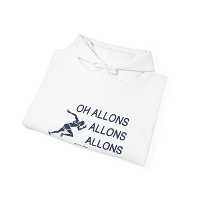 Hoodie "Oh allons allons" Texte Bleu