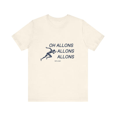T-shirt "Oh allons allons" ecrit bleu