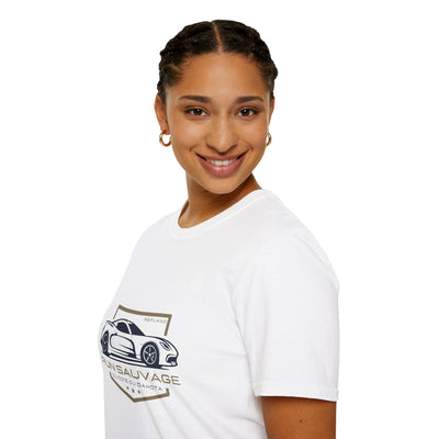 T-shirt "Run sauvage" en blanc