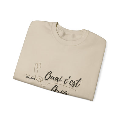 Sweatshirt 'Ouai c Greg" texte Noir
