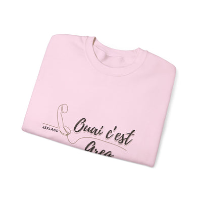 Sweatshirt 'Ouai c Greg" texte Noir