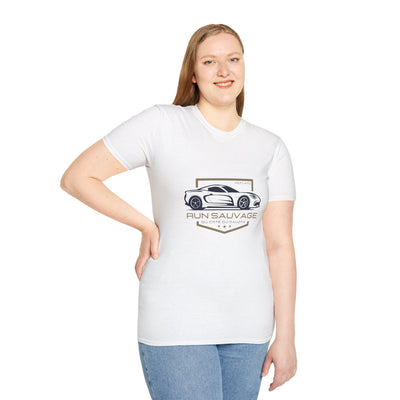 T-shirt "Run sauvage" en blanc