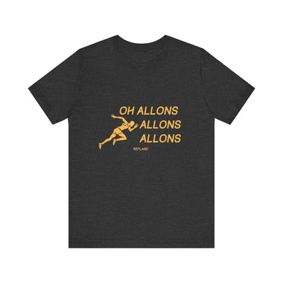 T-shirt -"Oh allons allons" ecrit orange