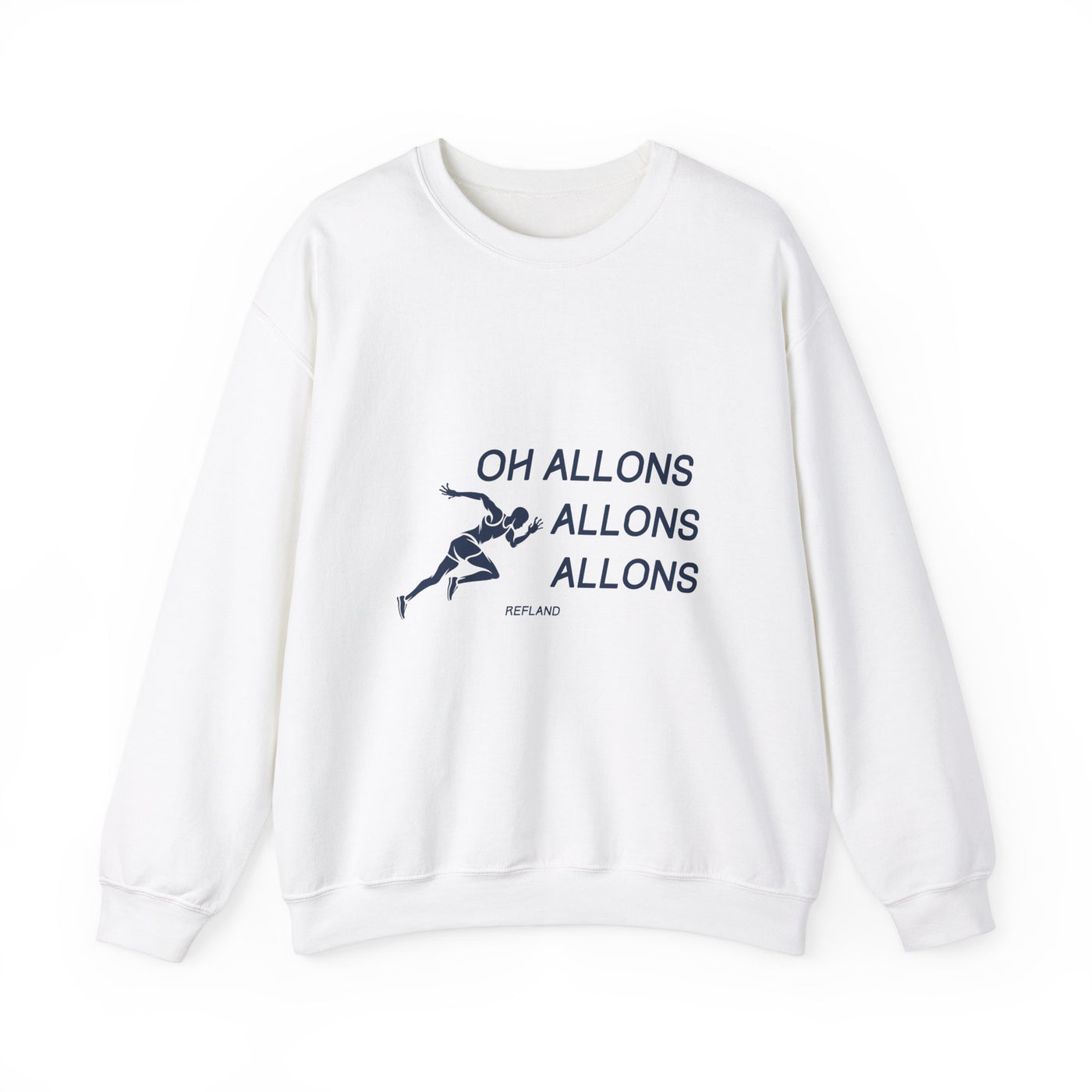 Sweatshirt "Oh Allons Allons" - Écrit Bleu