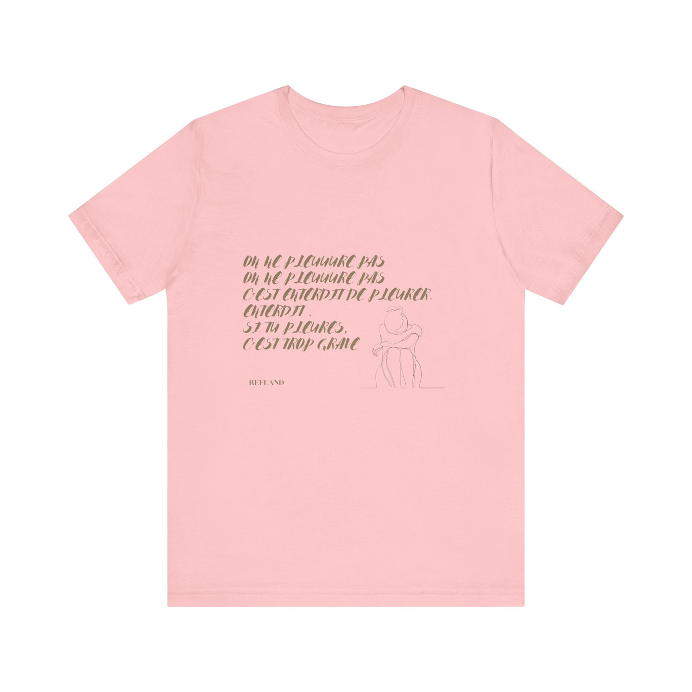 T-shirt "On ne pleure pas" - Écrit en Beige