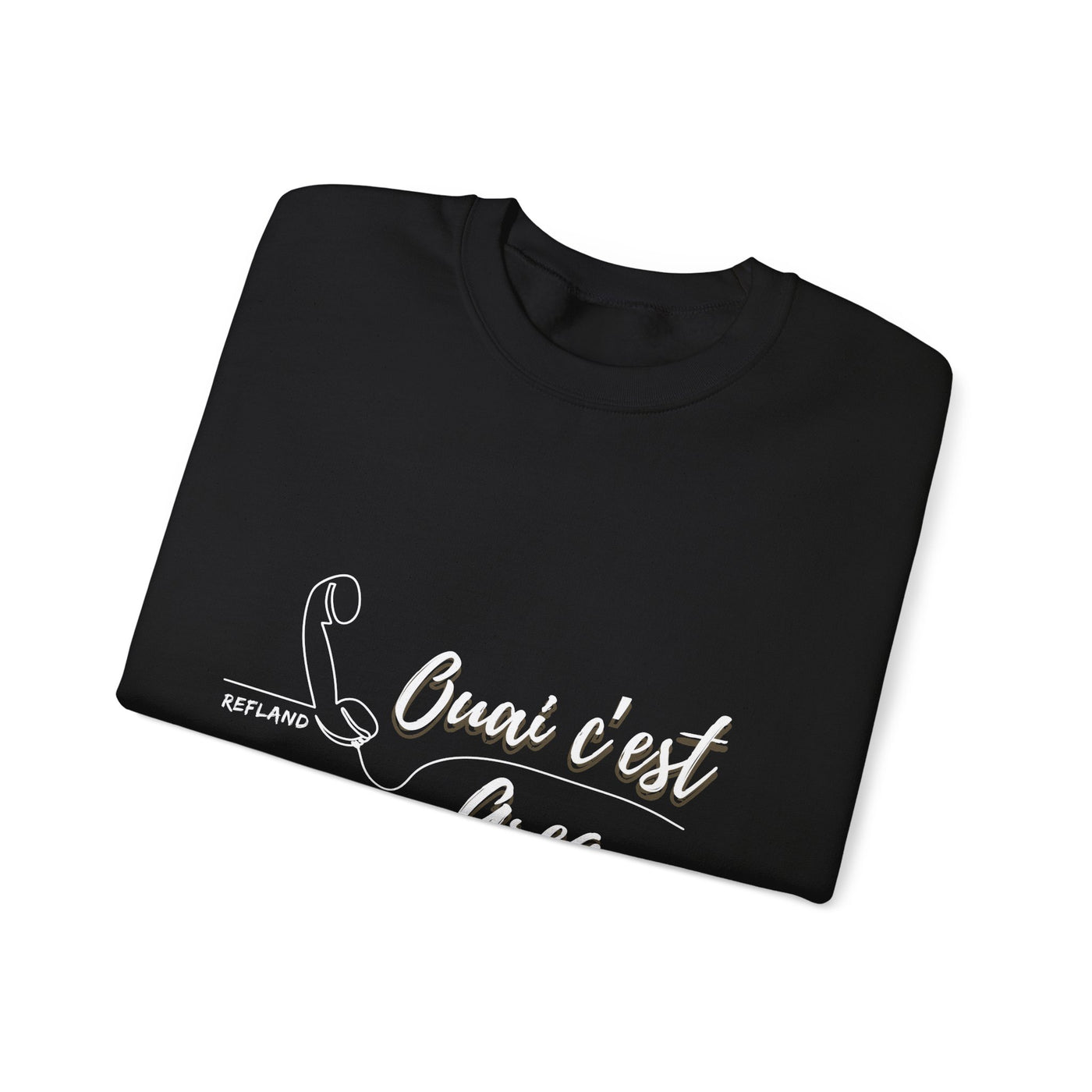 Sweatshirt "Ouai c Greg" texte blanc