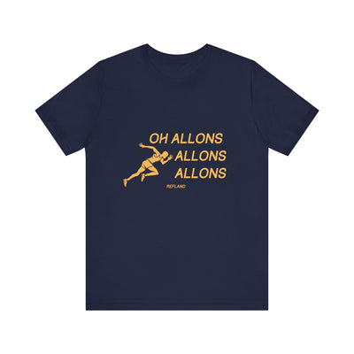 T-shirt -"Oh allons allons" ecrit orange