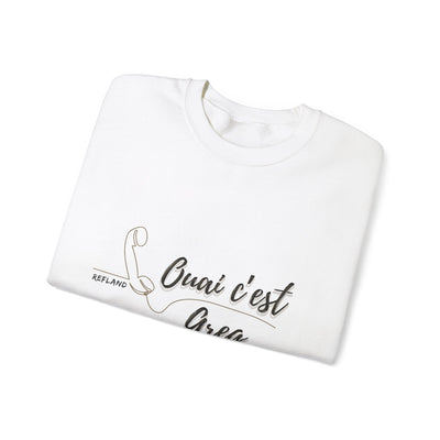 Sweatshirt 'Ouai c Greg" texte Noir