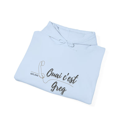 Hoodie "Ouais c’est Greg" - Texte noir