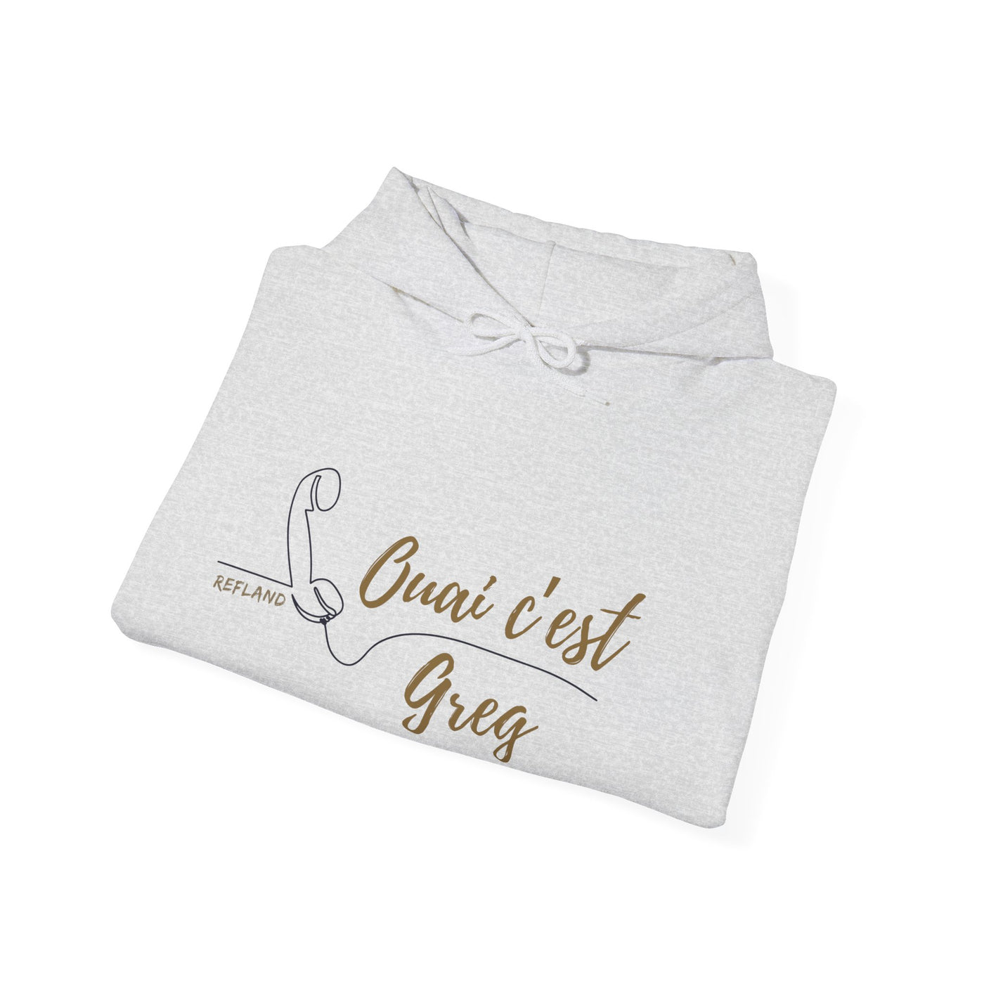 Hoodie "Ouais c’est Greg" - Texte Beige