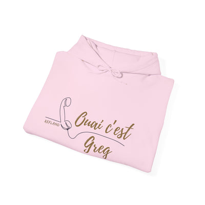 Hoodie "Ouais c’est Greg" - Texte Beige