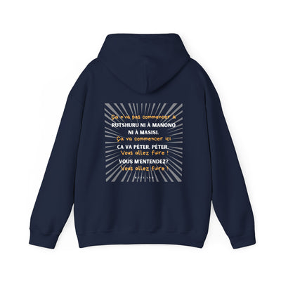 Hoodie "Ça va péter" ecrit jaune
