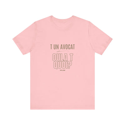 T-shirt "T un avocat ou?" ecrit beige