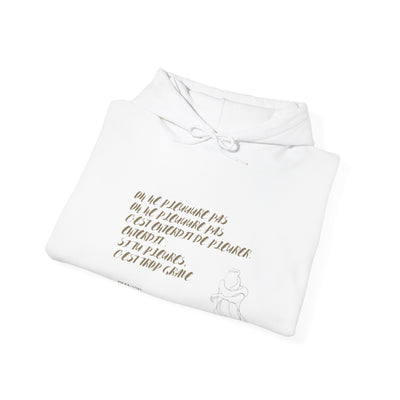 Hoodie "On ne pleure pas" - Écrit en Beige