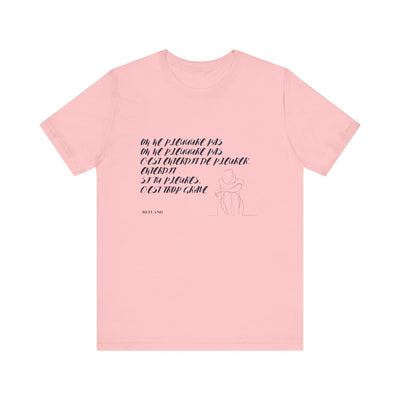 T-shirt "On ne pleure pas" - Écrit en Bleu