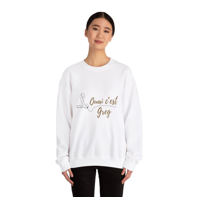 Sweatshirt "Ouai c Greg" texte Beige