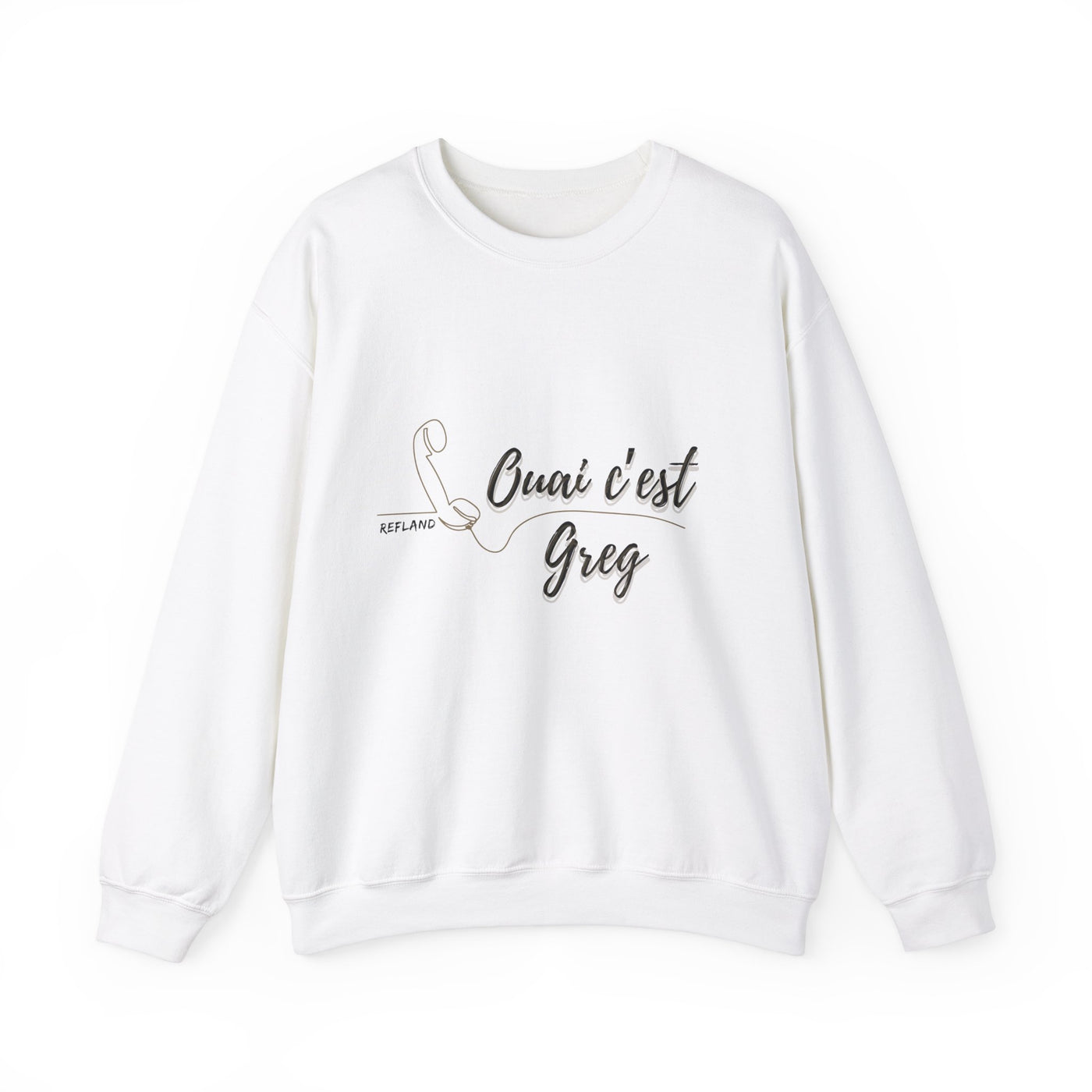 Sweatshirt 'Ouai c Greg" texte Noir