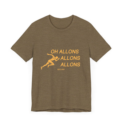 T-shirt -"Oh allons allons" ecrit orange