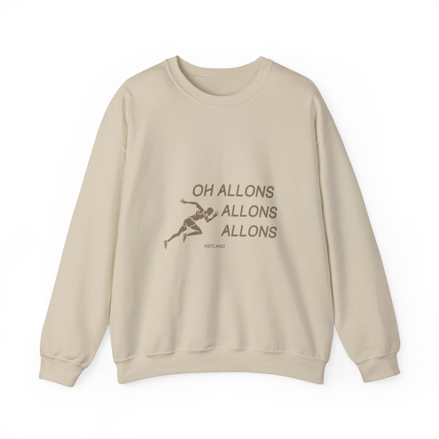 Sweatshirt "Oh Allons Allons" - Écrit Beige