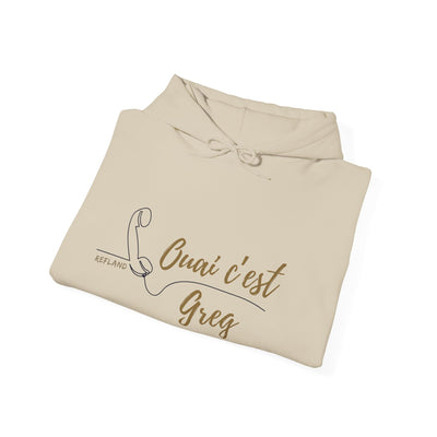 Hoodie "Ouais c’est Greg" - Texte Beige