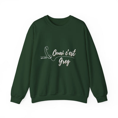 Sweatshirt "Ouai c Greg" texte blanc