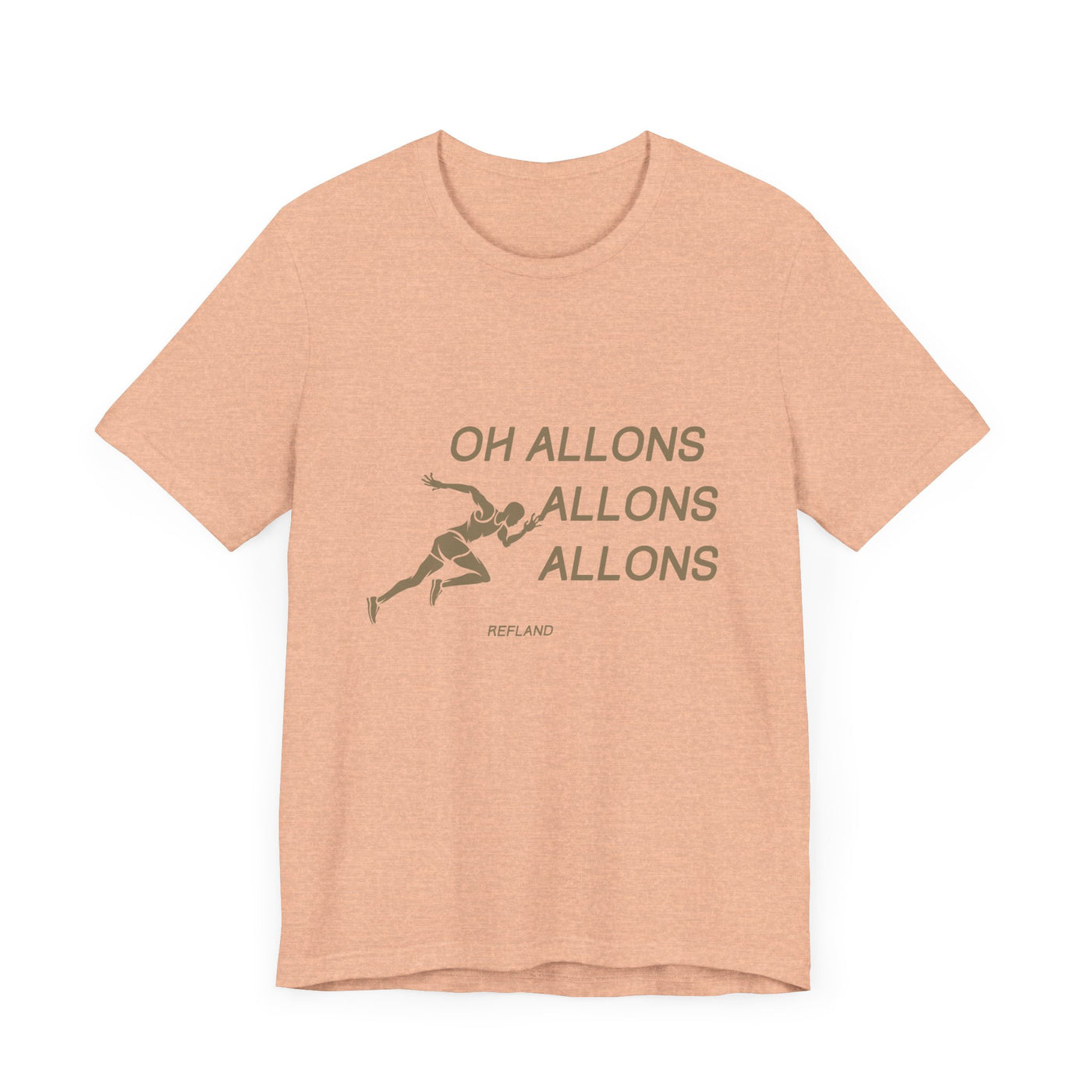T-shirt "Oh Allons Allons" ecrit beige