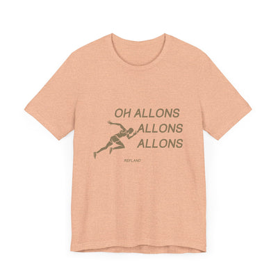 T-shirt "Oh Allons Allons" ecrit beige