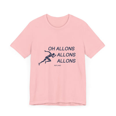 T-shirt "Oh allons allons" ecrit bleu