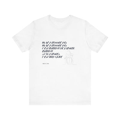 T-shirt "On ne pleure pas" - Écrit en Bleu