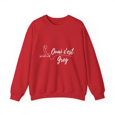 Sweatshirt "Ouai c Greg" texte blanc