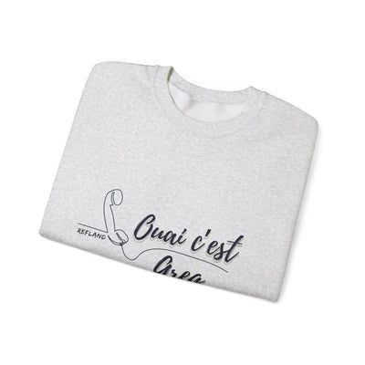 Sweatshirt "Ouai c Greg" texte bleu