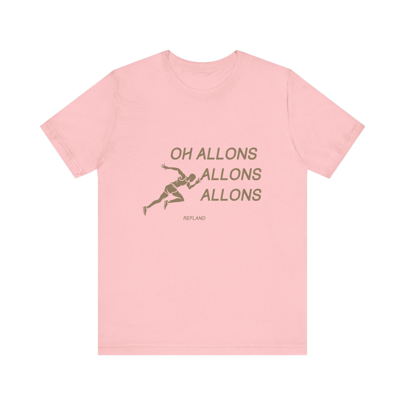 T-shirt "Oh Allons Allons" ecrit beige