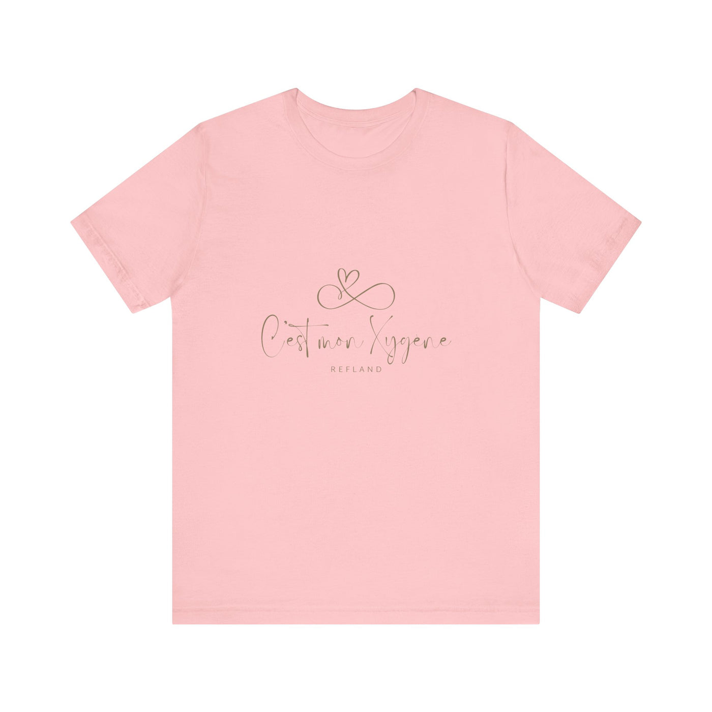T-shirt "C mon Xygène" écrit beige