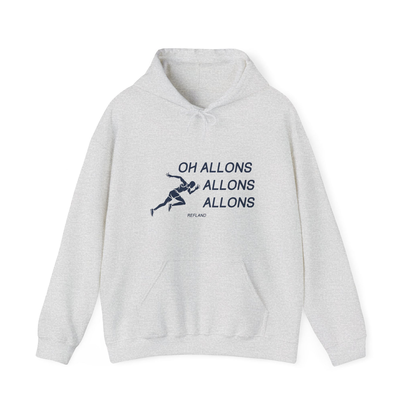 Hoodie "Oh allons allons" Texte Bleu