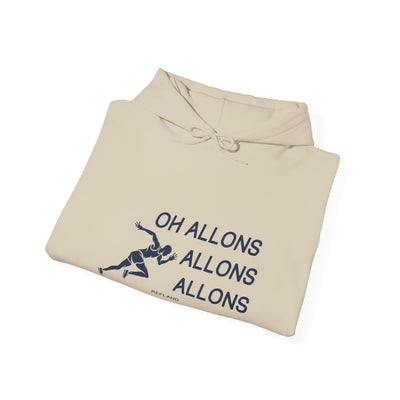 Hoodie "Oh allons allons" Texte Bleu