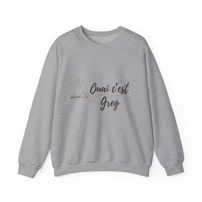 Sweatshirt 'Ouai c Greg" texte Noir