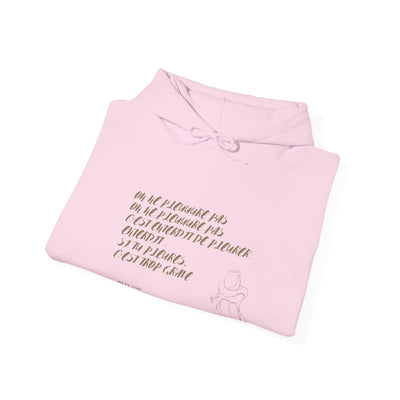 Hoodie "On ne pleure pas" - Écrit en Beige